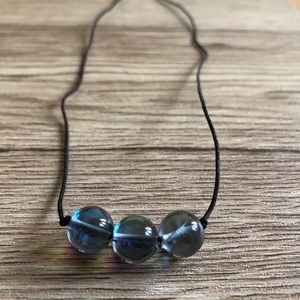 Black moonstone choker